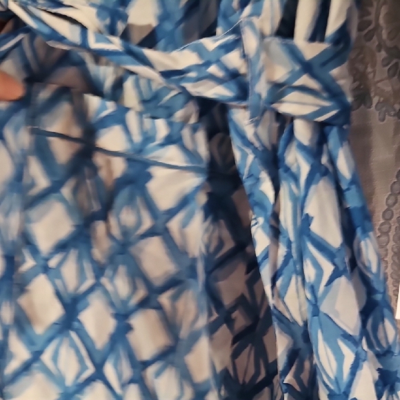 Blue Patterned Women's Robe - Picture 4 of 4